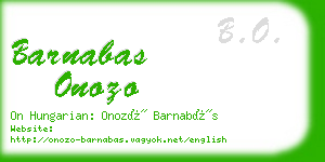 barnabas onozo business card